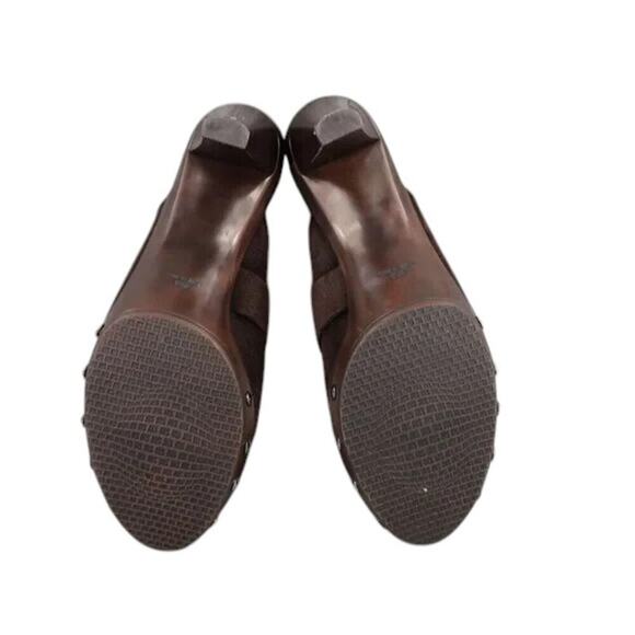 Stuart Weitzman Shoes Womens 8.5 Mule Heel Fashion Studs Buckle Leather Classic - Picture 11 of 15